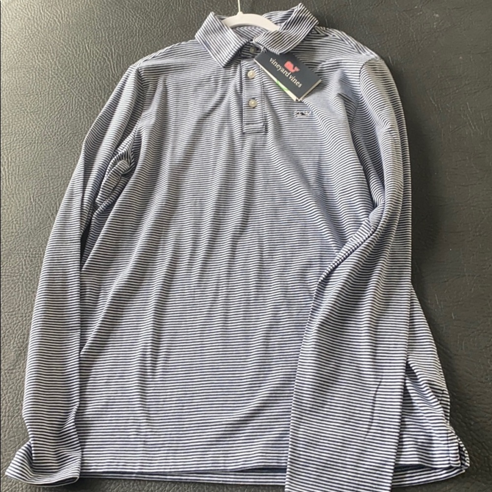 Vineyard Vines Boys Edgartown Striped Shirt SZ XL